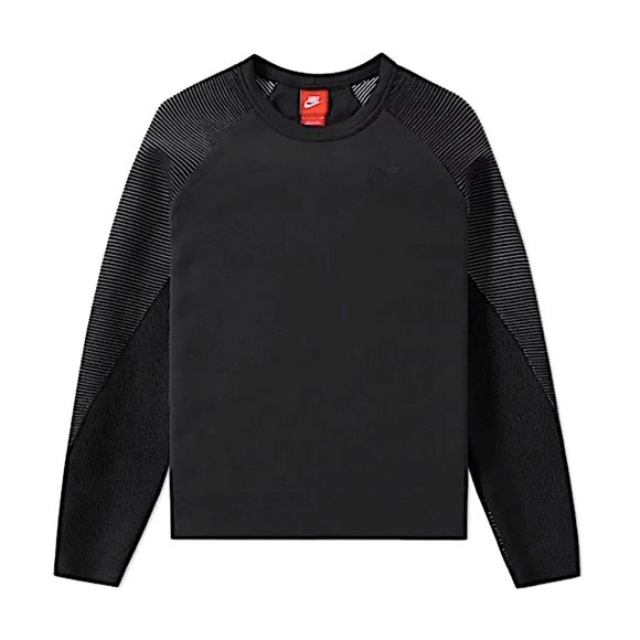 Nike Tech Sweatshirt with Accordion Sleeves in Black - Picture 2 of 7